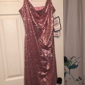 Sequin pink dress